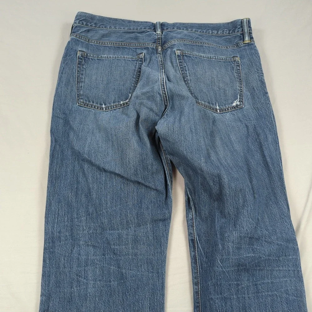 Gap Jeans‎ Mens 35x32 Blue 1969 Standard Distressed Casual Preppy Faded